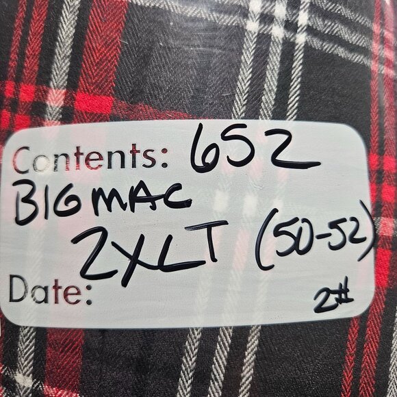 Big Mac Men Sherpa-Lined 2XLT Flannel Jacket Red/Black VTG Americana Gorpcore - Picture 8 of 11